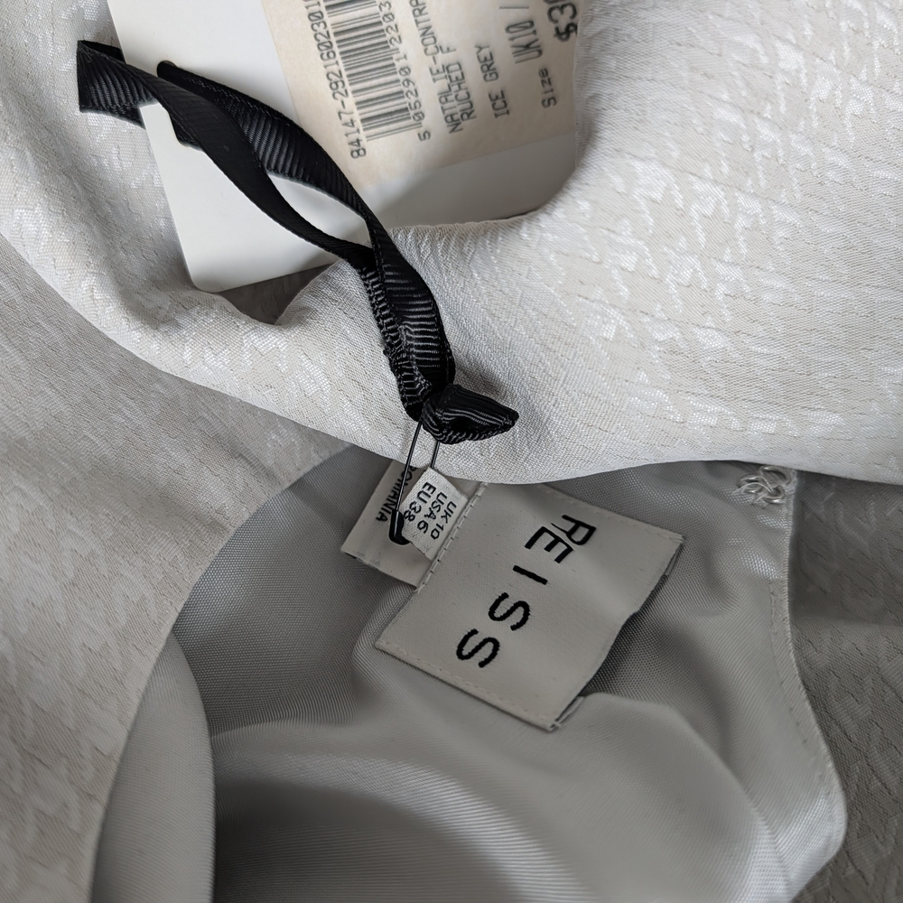 Reiss Textured Cream And gray Dress